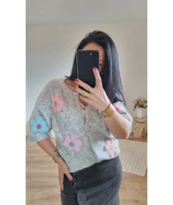 Pulls / Gilets>La boutique de Lilie GILET MILA Gris