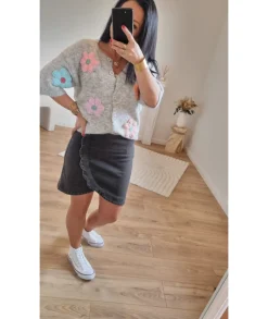 Pulls / Gilets>La boutique de Lilie GILET MILA Gris