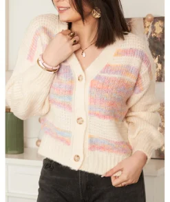 Pulls / Gilets>La boutique de Lilie GILET NOLWEN Beige