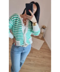 Pulls / Gilets>La boutique de Lilie GILET ODILE Vert