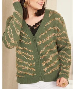 Pulls / Gilets>La boutique de Lilie GILET OPHELIA - Vert