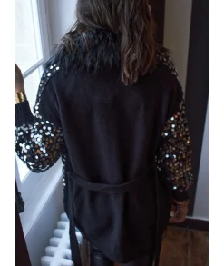Pulls / Gilets>La boutique de Lilie GILET XABINA Noir