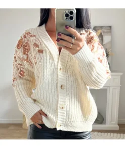 Pulls / Gilets>La boutique de Lilie GILET ZINEDINE Beige