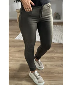 Jeans / Pantalons>La boutique de Lilie JEANS AGLAE II Kaki