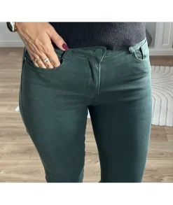 Jeans / Pantalons>La boutique de Lilie JEANS AGLAE II Vertsapin