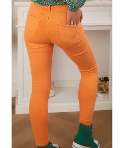 Jeans / Pantalons>La boutique de Lilie JEANS ALINE Orange