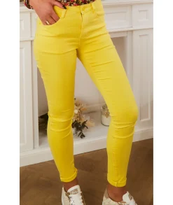 Jeans / Pantalons>La boutique de Lilie JEANS ALINE II Jaune