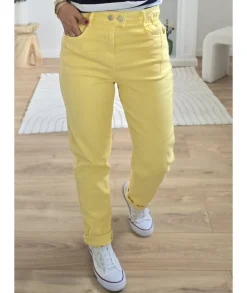 Jeans / Pantalons>La boutique de Lilie JEANS AMELIE Jaune