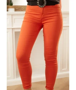 Jeans / Pantalons>La boutique de Lilie JEANS BARBARA Orange