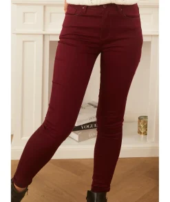 Jeans / Pantalons>La boutique de Lilie JEANS BELINDA Bordeaux