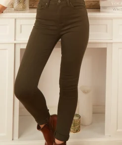Jeans / Pantalons>La boutique de Lilie JEANS BELINDA Kaki