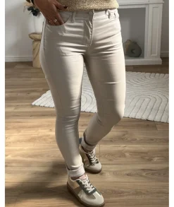 Jeans / Pantalons>La boutique de Lilie JEANS HUILE DERINA II Beige