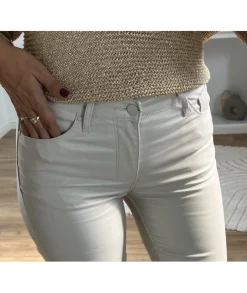 Jeans / Pantalons>La boutique de Lilie JEANS HUILE DERINA II Beige
