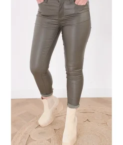 Jeans / Pantalons>La boutique de Lilie JEANS HUILE ROXANA II Kaki