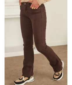 Jeans / Pantalons>La boutique de Lilie JEANS LINDA Marron