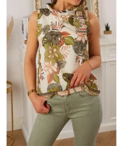 Jeans / Pantalons>La boutique de Lilie JEANS LOUNA II Kaki