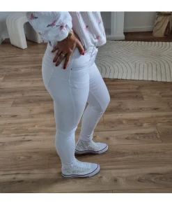 Jeans / Pantalons>La boutique de Lilie JEANS PALOMA Blanc
