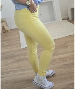 Jeans / Pantalons>La boutique de Lilie JEANS PALOMA II Jaune