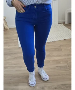 Jeans / Pantalons>La boutique de Lilie JEANS PALOMA II Bleuelectrique