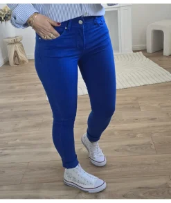 Jeans / Pantalons>La boutique de Lilie JEANS PALOMA II Bleuelectrique