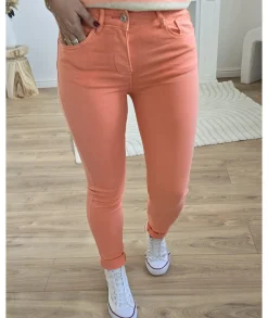Jeans / Pantalons>La boutique de Lilie JEANS PALOMA II Orange