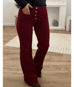 Jeans / Pantalons>La boutique de Lilie JEANS QUENTIN Bordeaux