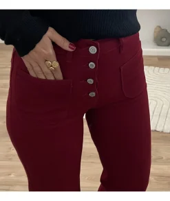 Jeans / Pantalons>La boutique de Lilie JEANS QUENTIN Bordeaux