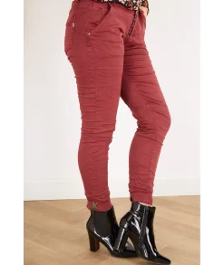 Jeans / Pantalons>La boutique de Lilie JEANS SERENA Bordeaux