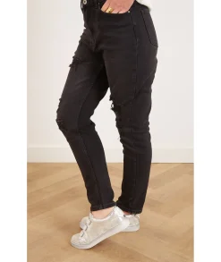 Jeans / Pantalons>La boutique de Lilie JEANS STACY Noir