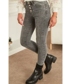 Jeans / Pantalons>La boutique de Lilie JEANS SYBILE Gris