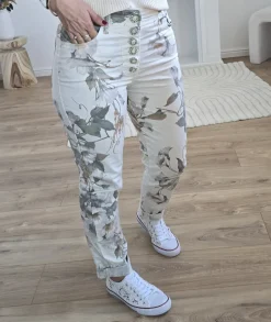 Jeans / Pantalons>La boutique de Lilie JEANS TATIANA Beige