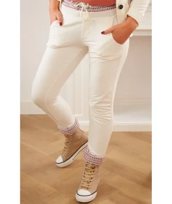 Jeans / Pantalons>La boutique de Lilie JOGGING SARAH Blanc
