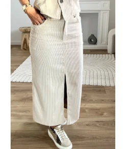 Jupes / Shorts>La boutique de Lilie JUPE ANNE HELENE Beige