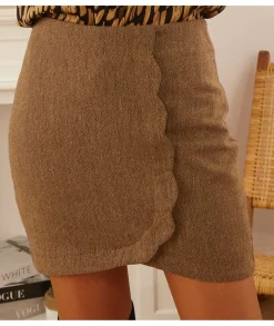 Jupes / Shorts>La boutique de Lilie JUPE DAPHNEE Taupe