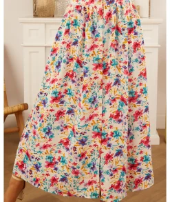 Jupes / Shorts>La boutique de Lilie JUPE DELPHINE LONGUE Bleu