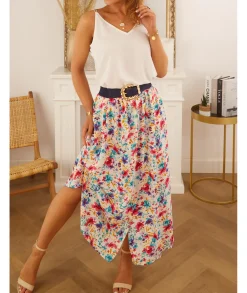 Jupes / Shorts>La boutique de Lilie JUPE DELPHINE LONGUE Bleu