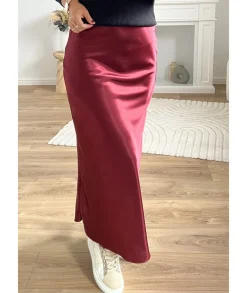 Jupes / Shorts>La boutique de Lilie JUPE ELEONORE Bordeaux