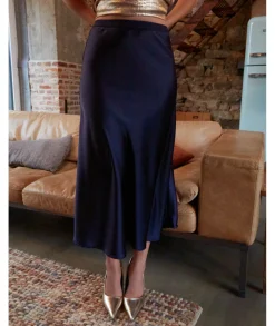Jupes / Shorts>La boutique de Lilie JUPE LONGUE VALENTINE Marine