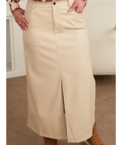 Jupes / Shorts>La boutique de Lilie JUPE OPHELIA Beige