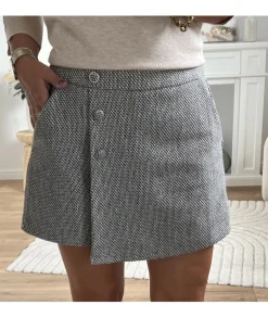 Jupes / Shorts>La boutique de Lilie JUPE SHORT ALBANE Noir