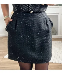 Jupes / Shorts>La boutique de Lilie JUPE VALENTIN Noir