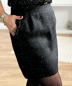 Jupes / Shorts>La boutique de Lilie JUPE VALENTIN Noir