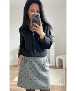 Jupes / Shorts>La boutique de Lilie JUPE VIRGINIE Gris