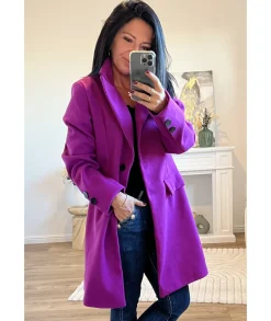 Manteaux>La boutique de Lilie MANTEAU CHARLOTTE Violet
