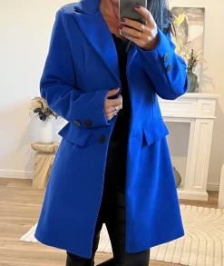 Manteaux>La boutique de Lilie MANTEAU CHARLOTTE Bleuelectrique