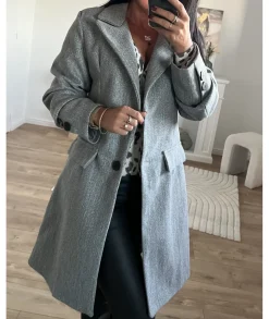 Manteaux>La boutique de Lilie MANTEAU CHARLOTTE Gris