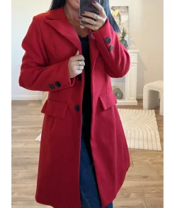 Manteaux>La boutique de Lilie MANTEAU CHARLOTTE Rouge