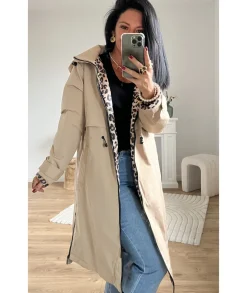 Manteaux>La boutique de Lilie MANTEAU DELPHINE LONG Beige