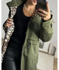 Manteaux>La boutique de Lilie MANTEAU DELPHINE LONG Kaki