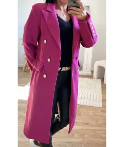Manteaux>La boutique de Lilie MANTEAU JESSICA Fushia